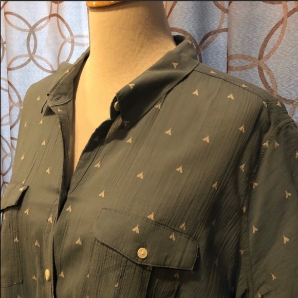 Eddie Bauer Teepee Graphic Button Down Shirt T2XL - Picture 5 of 5